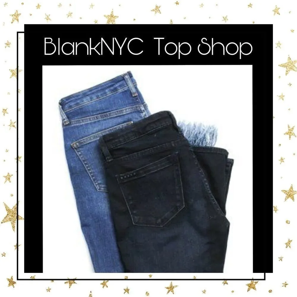 BLANKNYC Top Shop Moto Skinny Jeans 25 26 Lot of 2
